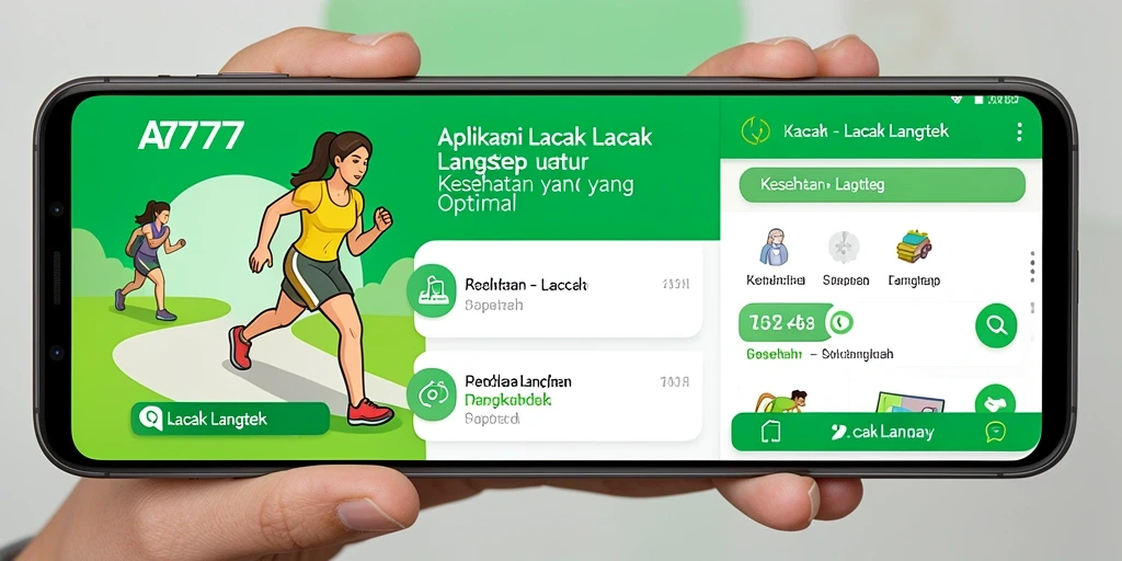 Antarmuka A7777 yang menampilkan pelacakan langkah yang akurat.