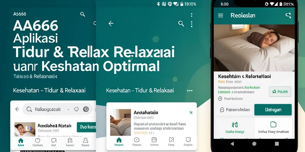 Antarmuka AA666 yang ramah pengguna untuk tidur dan relaksasi.