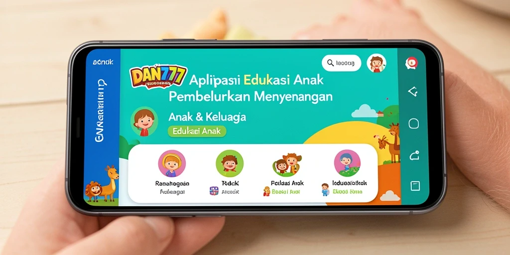 Tampilan antarmuka aplikasi Edukasi Anak yang user-friendly dan interaktif.