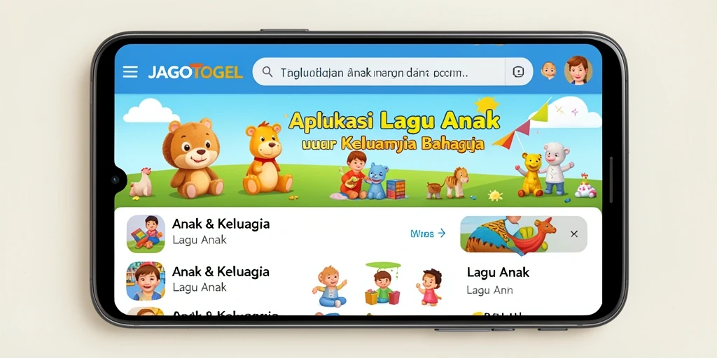 Antarmuka JAGOTOGEL yang menarik untuk anak-anak.