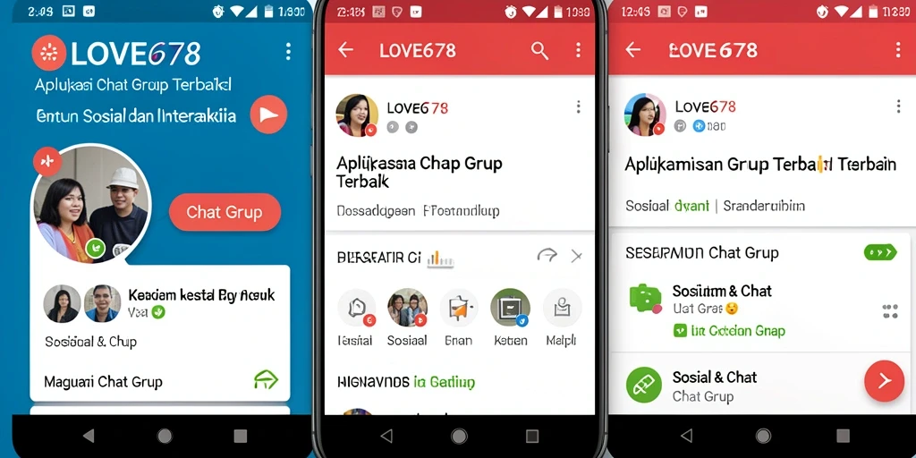 Tampilan antarmuka utama LOVE678 dengan fitur chat grup yang intuitif.