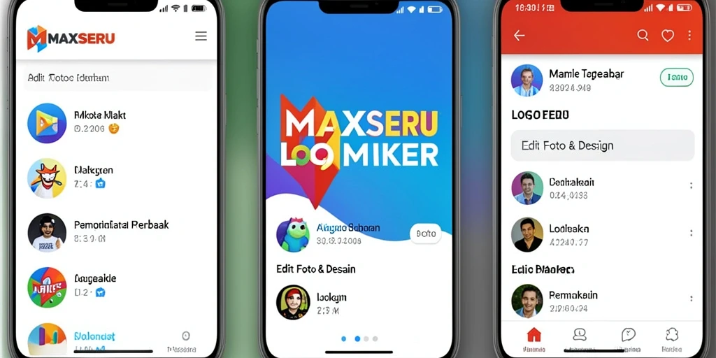 Tampilan antarmuka aplikasi MAXSERU yang sederhana dan user-friendly.