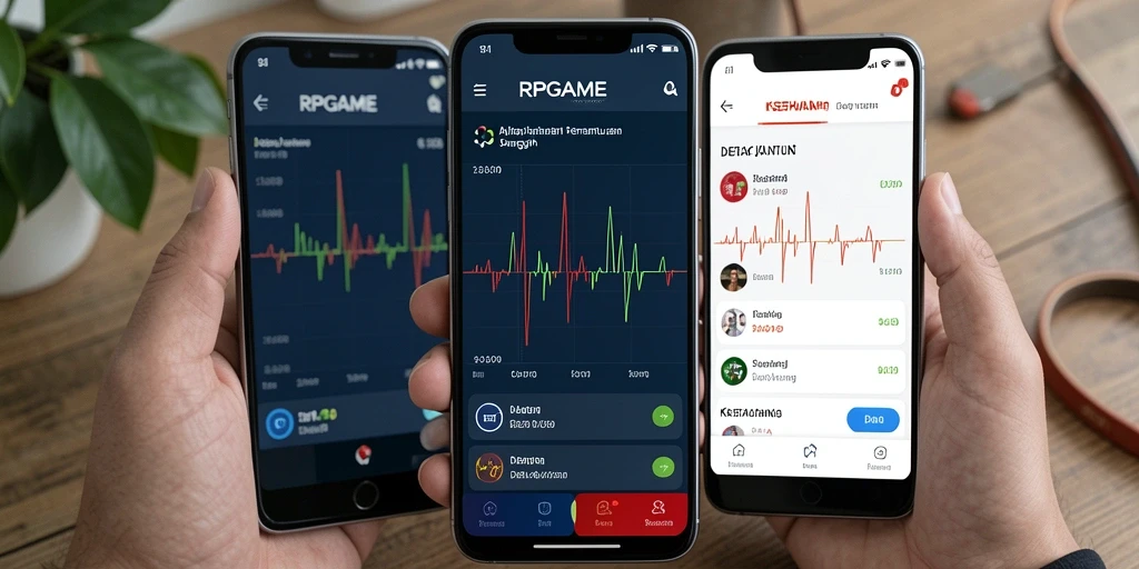 Tampilan antarmuka RPGAME yang menampilkan fungsi pemantauan detak jantung.