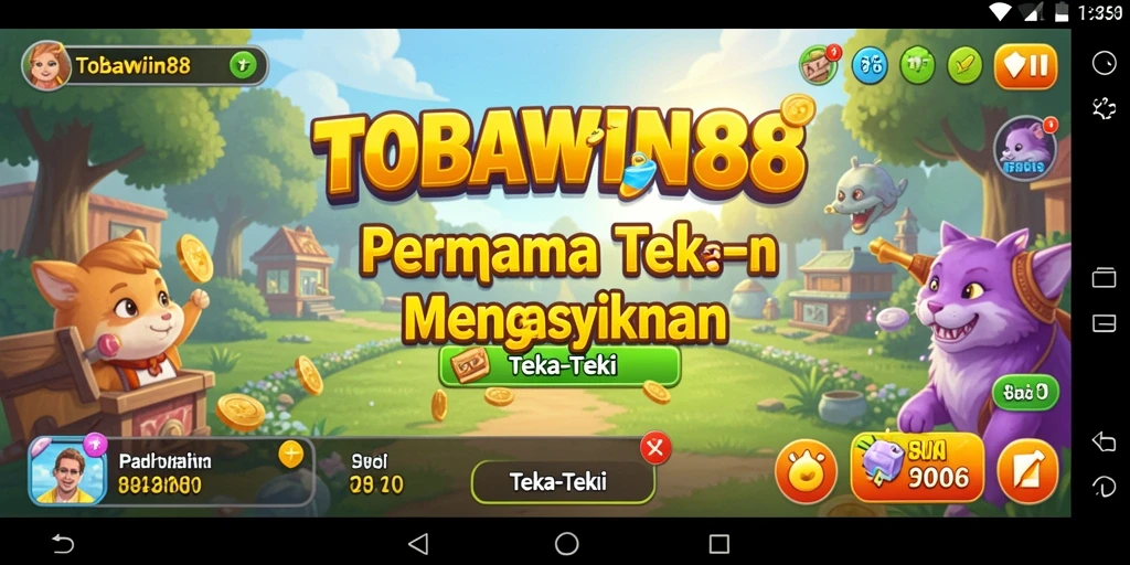 Antarmuka TOBAWIN88 menampilkan berbagai teka-teki yang menarik dan interaktif.