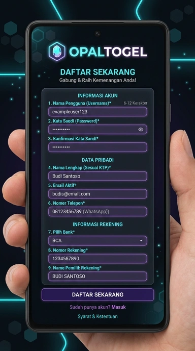 Panduan Registrasi Akun Baru opaltogel untuk Android